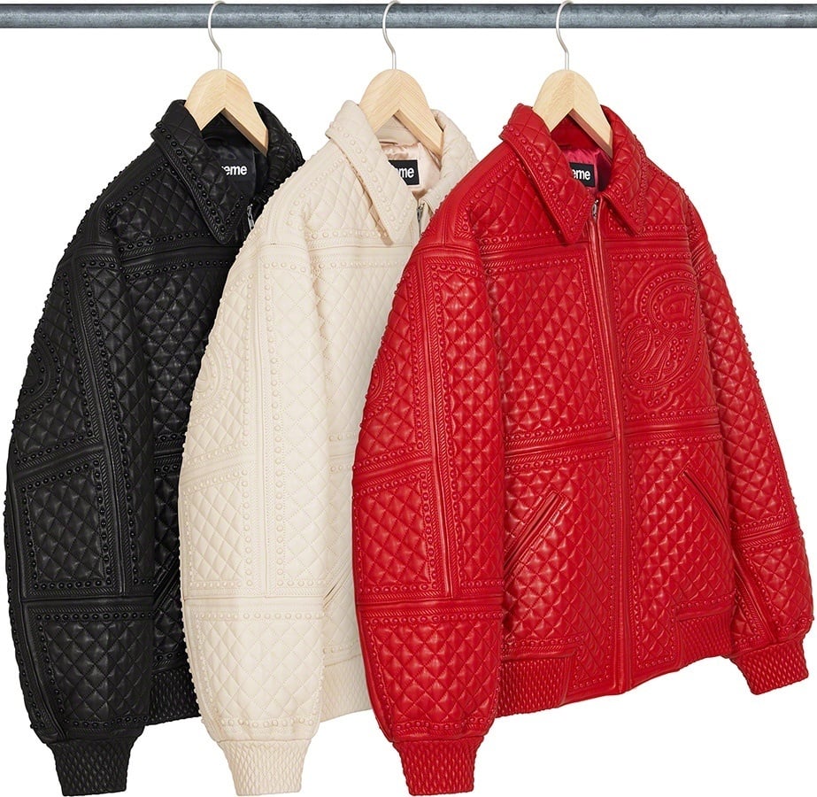 Studded Quilted Leather Jacket